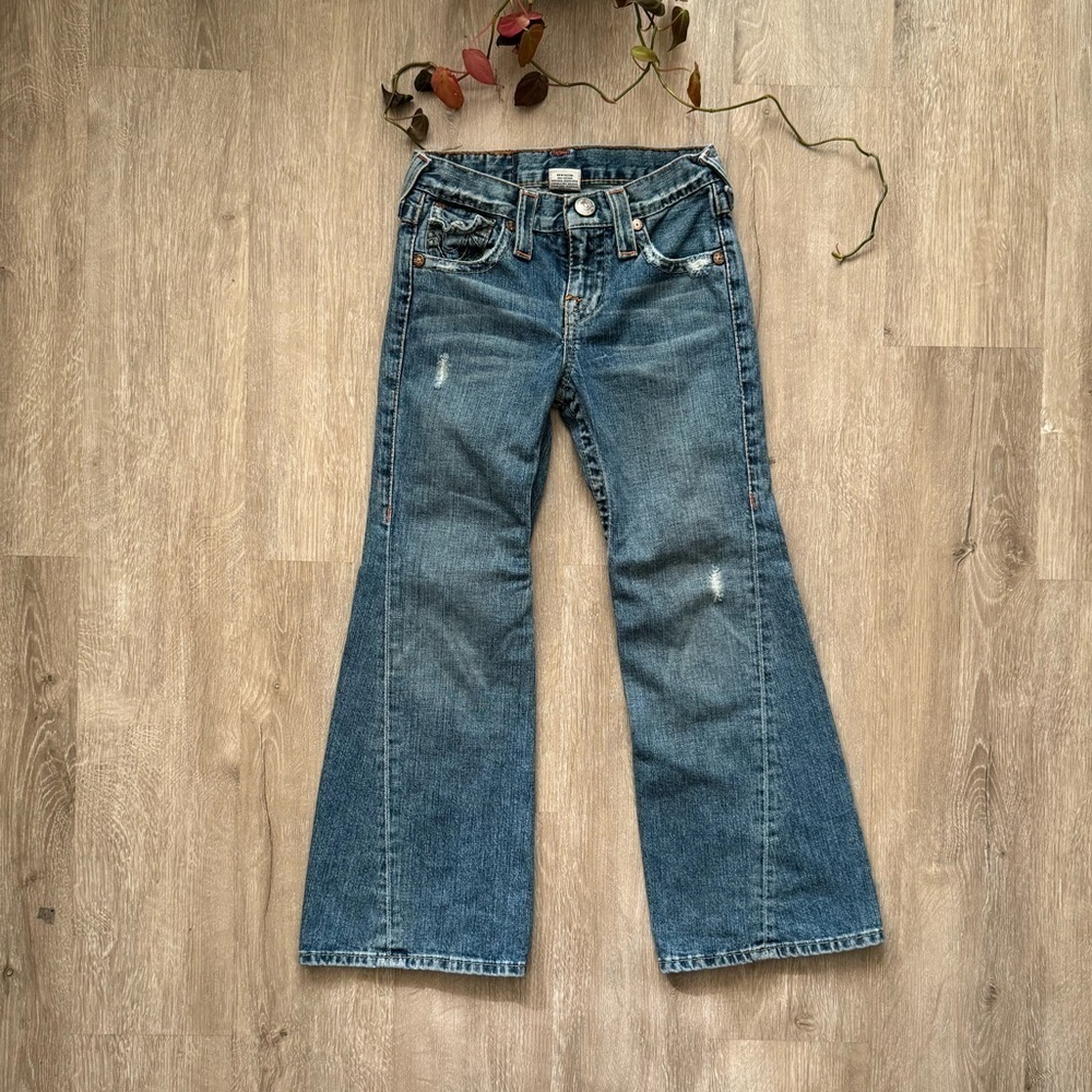 True Religion Girl’s Extreme Flare Boot Cut Jeans Size 8 y2k